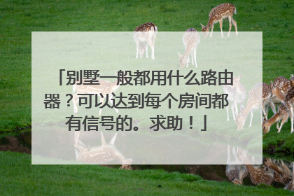 别墅一般都用什么路由器？可以达到每个房间都有信号的。求助！