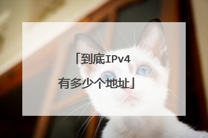 到底IPv4有多少个地址