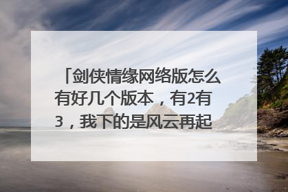 剑侠情缘网络版怎么有好几个版本,有2有3,我下的是风云再起,有什么不同