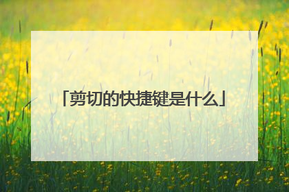 剪切的快捷键是什么