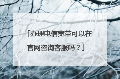 办理电信宽带可以在官网咨询客服吗?