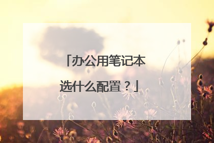 办公用笔记本选什么配置？