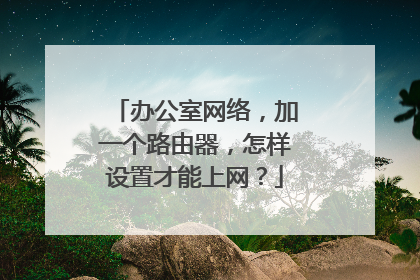 办公室网络,加一个路由器,怎样设置才能上网?
