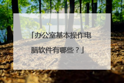 办公室基本操作电脑软件有哪些？