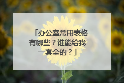 办公室常用表格有哪些?谁能给我一套全的?