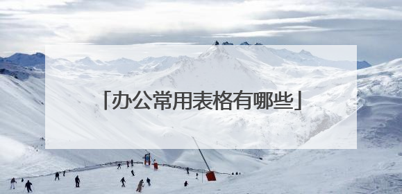 办公常用表格有哪些