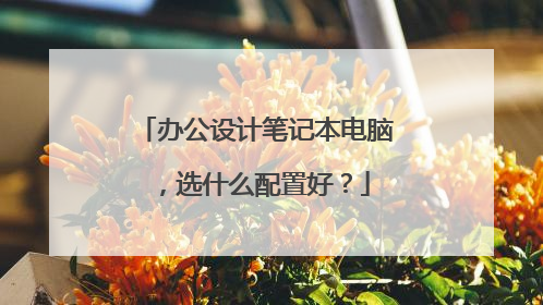 办公设计笔记本电脑，选什么配置好？