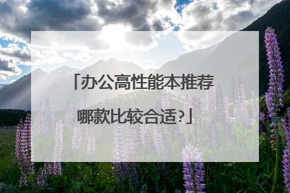 办公高性能本推荐哪款比较合适?