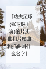 功夫足球(张卫健主演)的片头曲和片尾曲和插曲叫什么名字