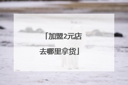 加盟2元店去哪里拿货