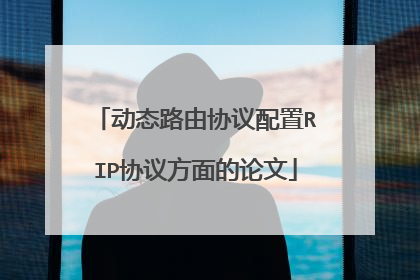 动态路由协议配置RIP协议方面的论文