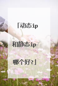 动态ip和静态ip哪个好?