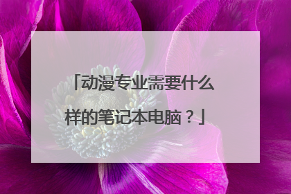 动漫专业需要什么样的笔记本电脑?