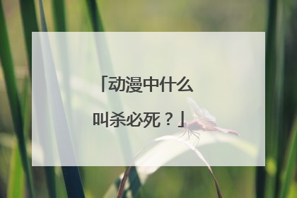 动漫中什么叫杀必死?
