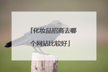 化妆品招商去哪个网站比较好