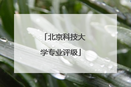 北京科技大学专业评级