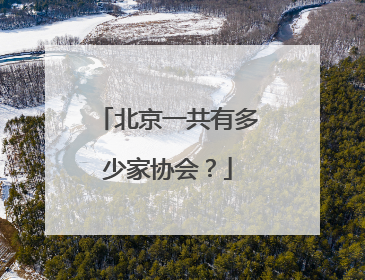 北京一共有多少家协会?