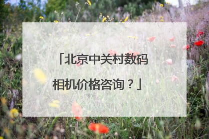 北京中关村数码相机价格咨询?