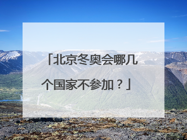 北京冬奥会哪几个国家不参加?