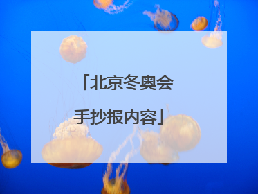 北京冬奥会手抄报内容