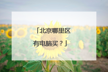 北京哪里区有电脑买?