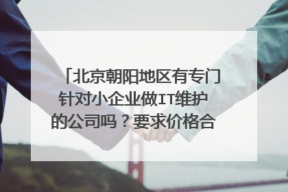 北京朝阳地区有专门针对小企业做IT维护的公司吗?要求价格合理,服务可靠的?最主要的是,经验丰富