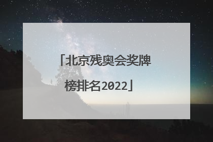 北京残奥会奖牌榜排名2022