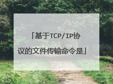 基于TCP/IP协议的文件传输命令是
