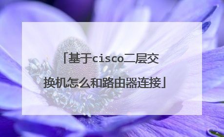 基于cisco二层交换机怎么和路由器连接