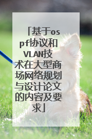 基于ospf协议和VLAN技术在大型商场网络规划与设计论文的内容及要求