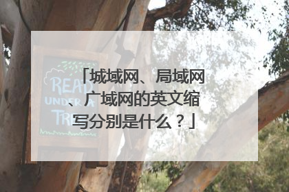 城域网、局域网、广域网的英文缩写分别是什么?