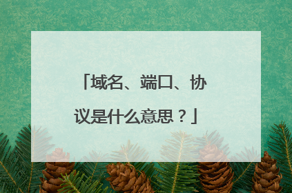 域名、端口、协议是什么意思？