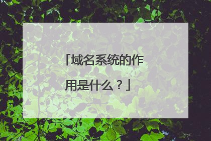 域名系统的作用是什么?