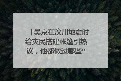 吴京在汶川地震时给灾民搭建帐篷引热议，他都做过哪些“低调的慈善”？