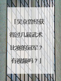 吴京曾经获得过几届武术比赛的冠军？有视频吗？
