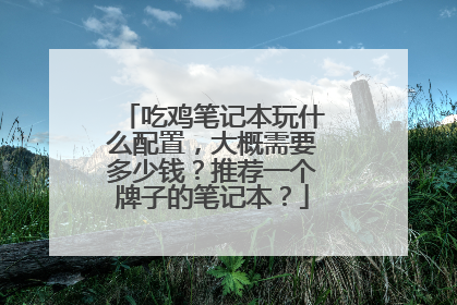 吃鸡笔记本玩什么配置，大概需要多少钱？推荐一个牌子的笔记本？
