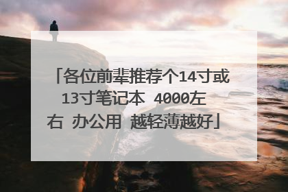 各位前辈推荐个14寸或13寸笔记本 4000左右 办公用 越轻薄越好