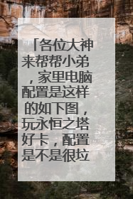各位大神来帮帮小弟,家里电脑配置是这样的如下图,玩永恒之塔好卡,配置是不是很垃圾啊。