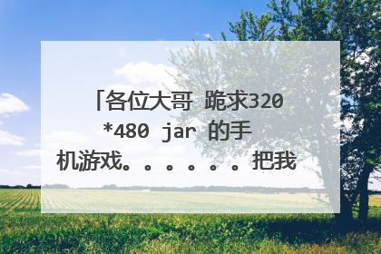 各位大哥 跪求320*480 jar 的手机游戏。。。。。。把我几乎全部的积分都给了 行行好吧。。。。。