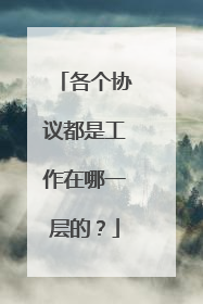 各个协议都是工作在哪一层的？