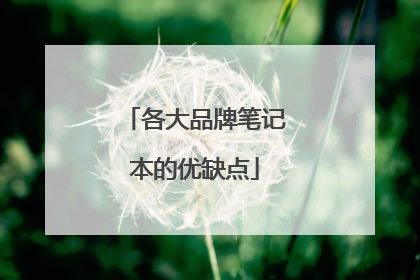 各大品牌笔记本的优缺点