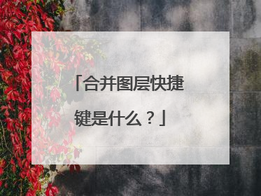 合并图层快捷键是什么？