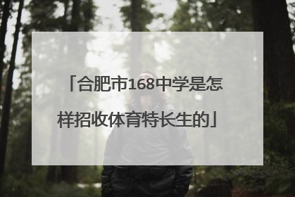 合肥市168中学是怎样招收体育特长生的