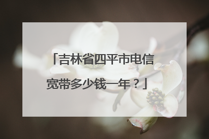 吉林省四平市电信宽带多少钱一年?