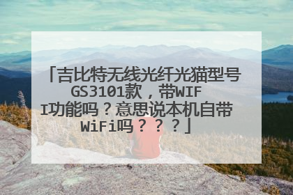 吉比特无线光纤光猫型号GS3101款，带WIFI功能吗？意思说本机自带WiFi吗？？？