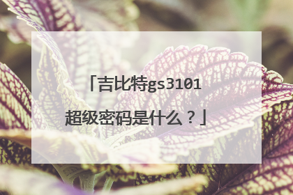 吉比特gs3101超级密码是什么?