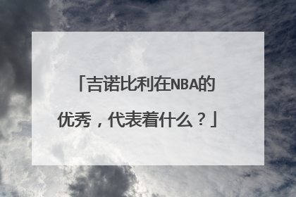 吉诺比利在NBA的优秀，代表着什么？