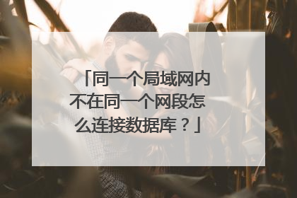 同一个局域网内不在同一个网段怎么连接数据库？