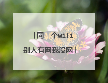 同一个wifi别人有网我没网