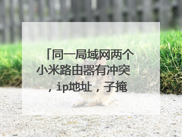 同一局域网两个小米路由器有冲突，ip地址，子掩码，网关，DNS应该怎样设置